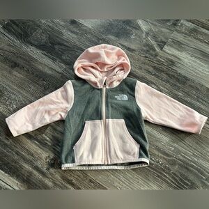 The North Face Kids Pink and Gray Hoodie
